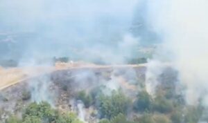 ВИДЕО: Пожарот во Чучер-Сандево веројатно е подметнат, имало обид утрово повторно да се разгори, вели Ангелов
