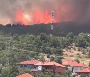 Се разгорува пожарот над Крива Паланка