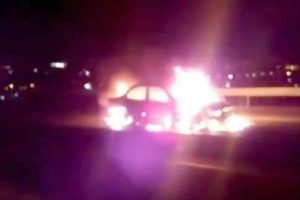 Се запали полициско возило, двајца полицајци завршија на Токсикологија