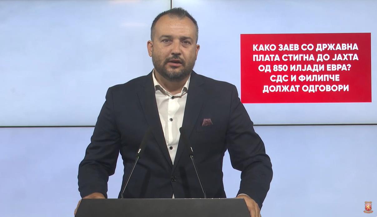 Лефков: Како Заев со државна плата стигна до јахта од 850 илјади евра, СДС и Филипче должат одговори